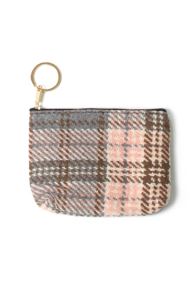 Plaid Check Pattern Coin Purse