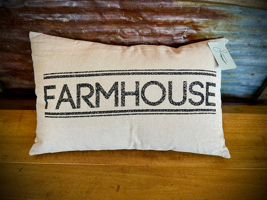 Charcoal “Farmhouse” Pillow