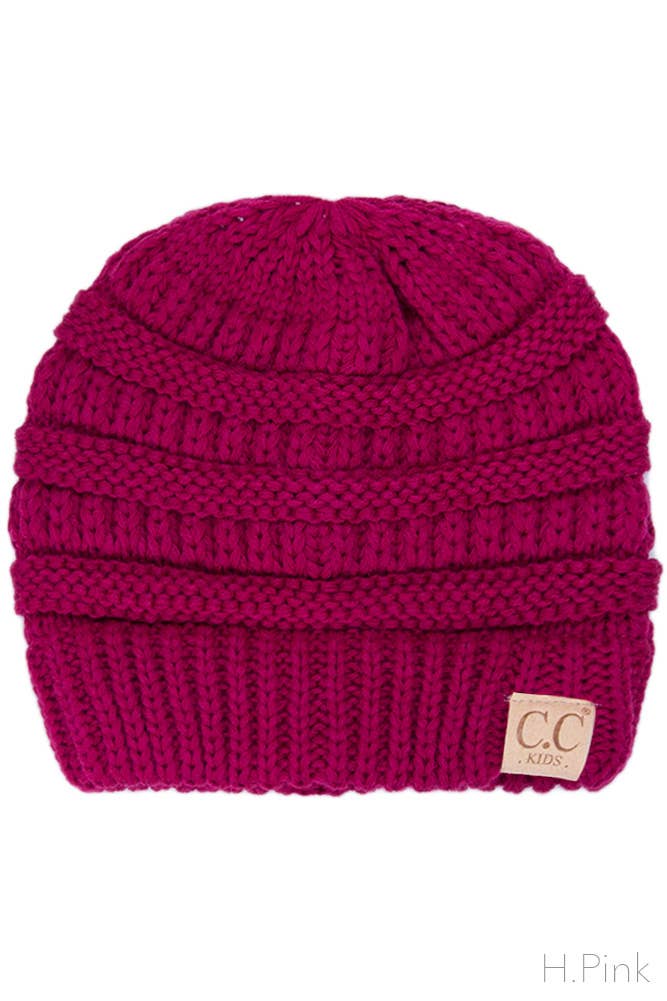 C.C Kids Solid Knit Beanie (4 Colors Available)