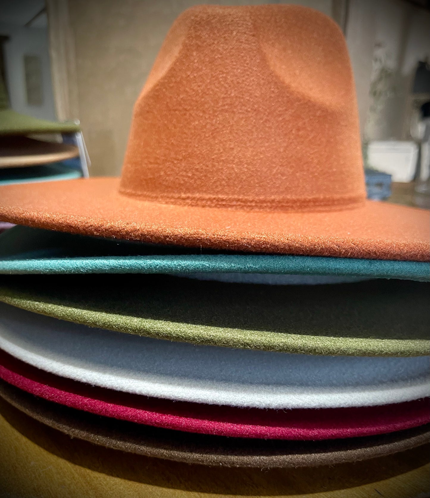 Solid Plain "Panama" Style Hat (3.75" Brim)