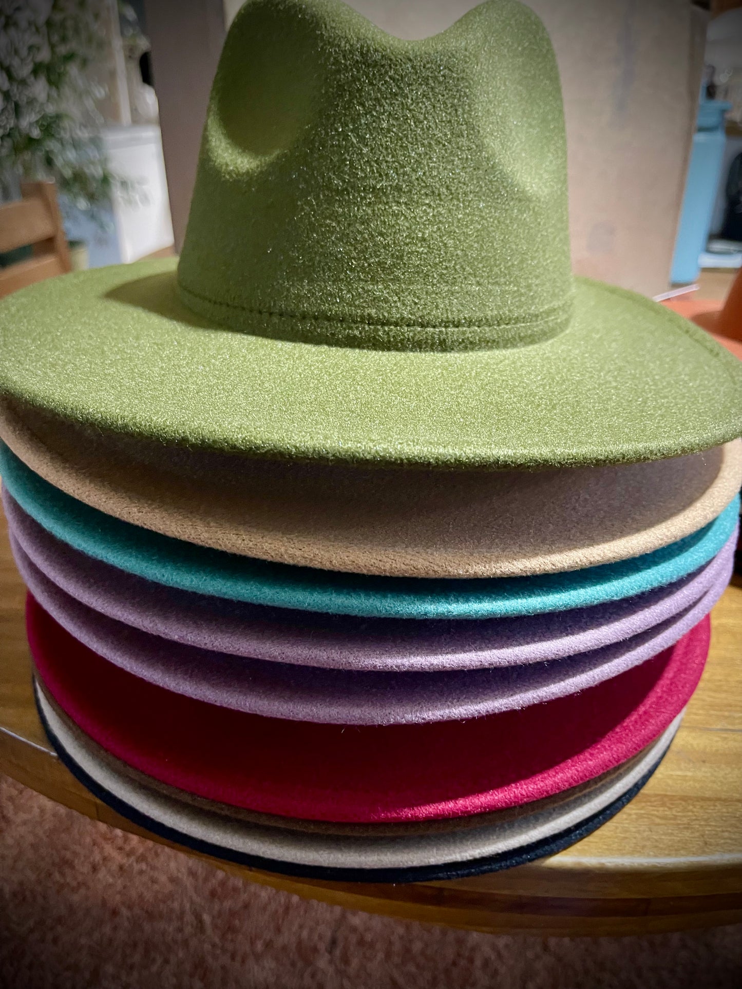 Solid Plain "Panama" Style Hat (3.75" Brim)