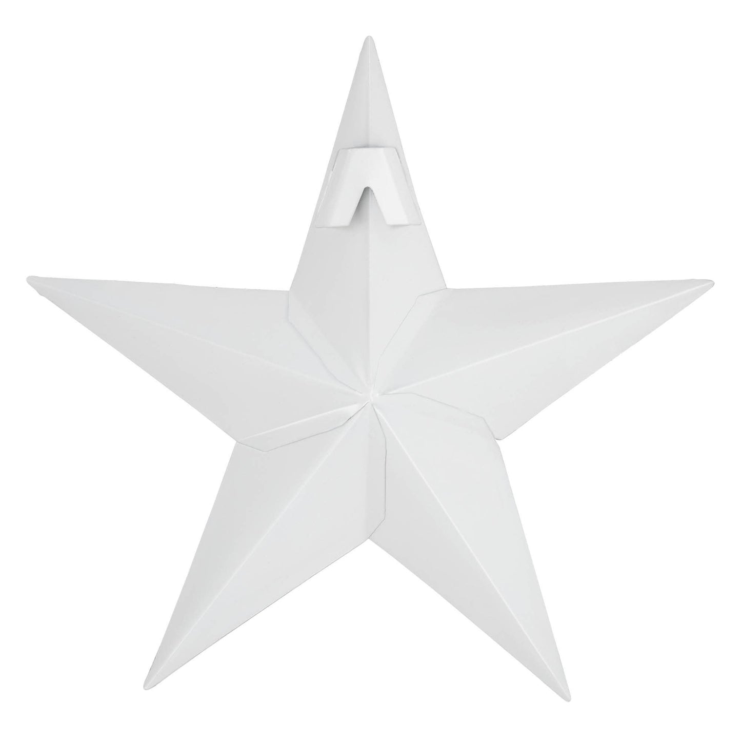 Faceted Metal Star White Wall Hanging (Medium)