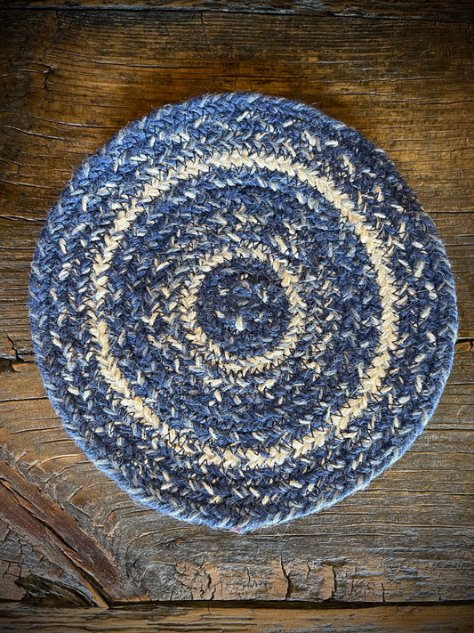 “Great Falls” Blue Jute Trivet