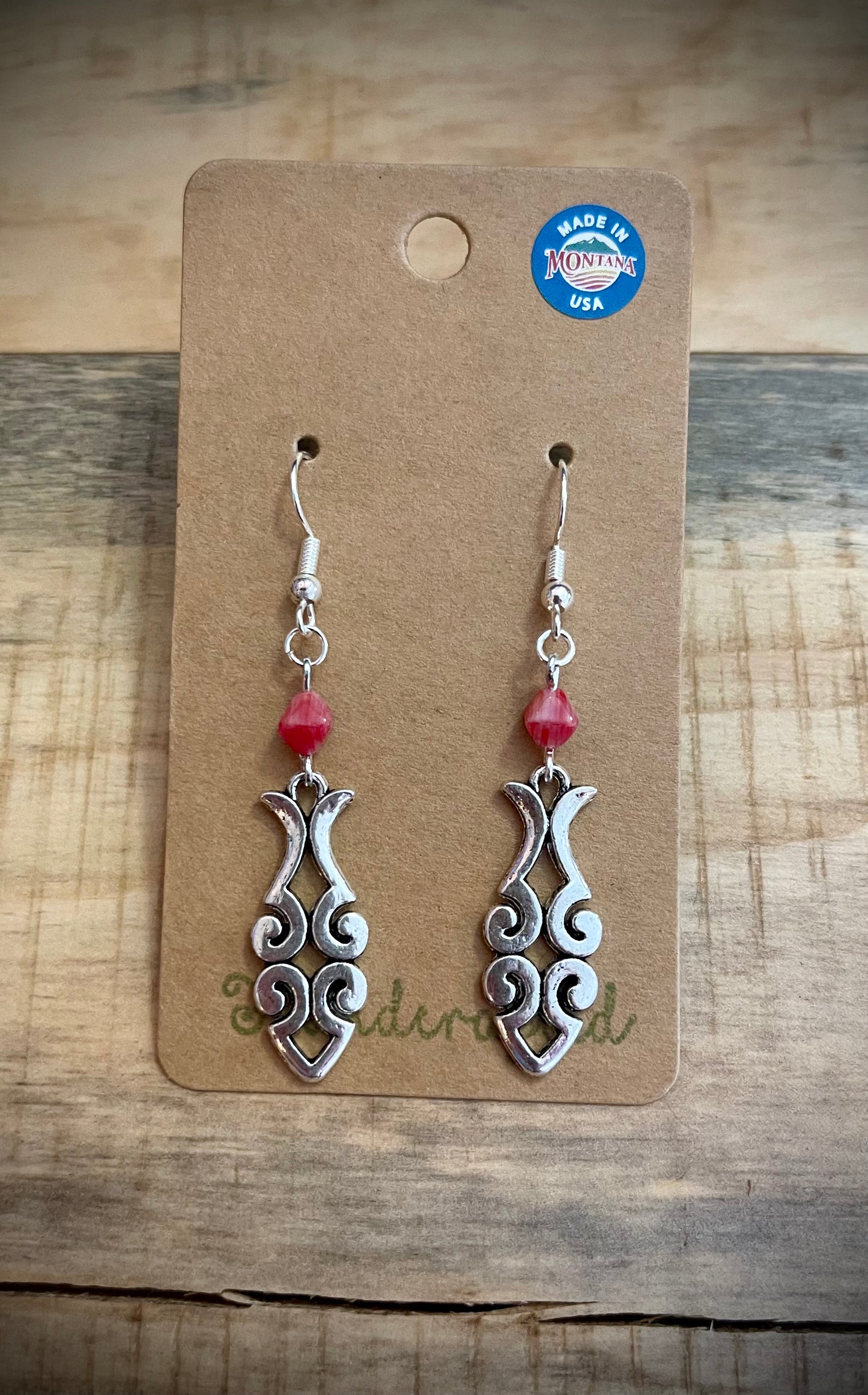 Boucles d'oreilles perlées à la main : Argent