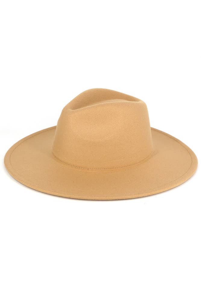 Solid Plain "Panama" Style Hat (3.75" Brim)