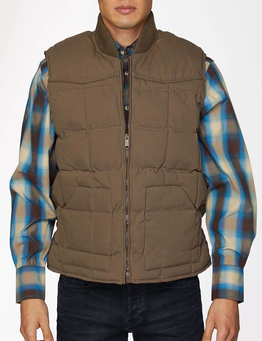 Gilet en toile western pour hommes