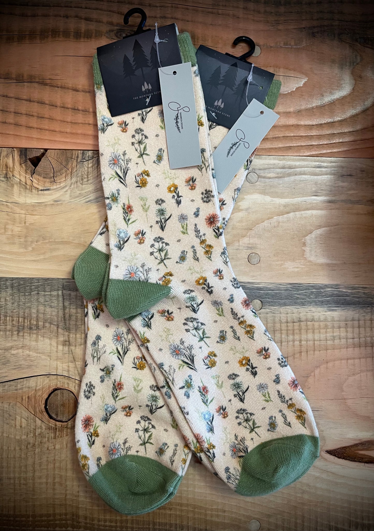 Calcetines unisex florales de primavera