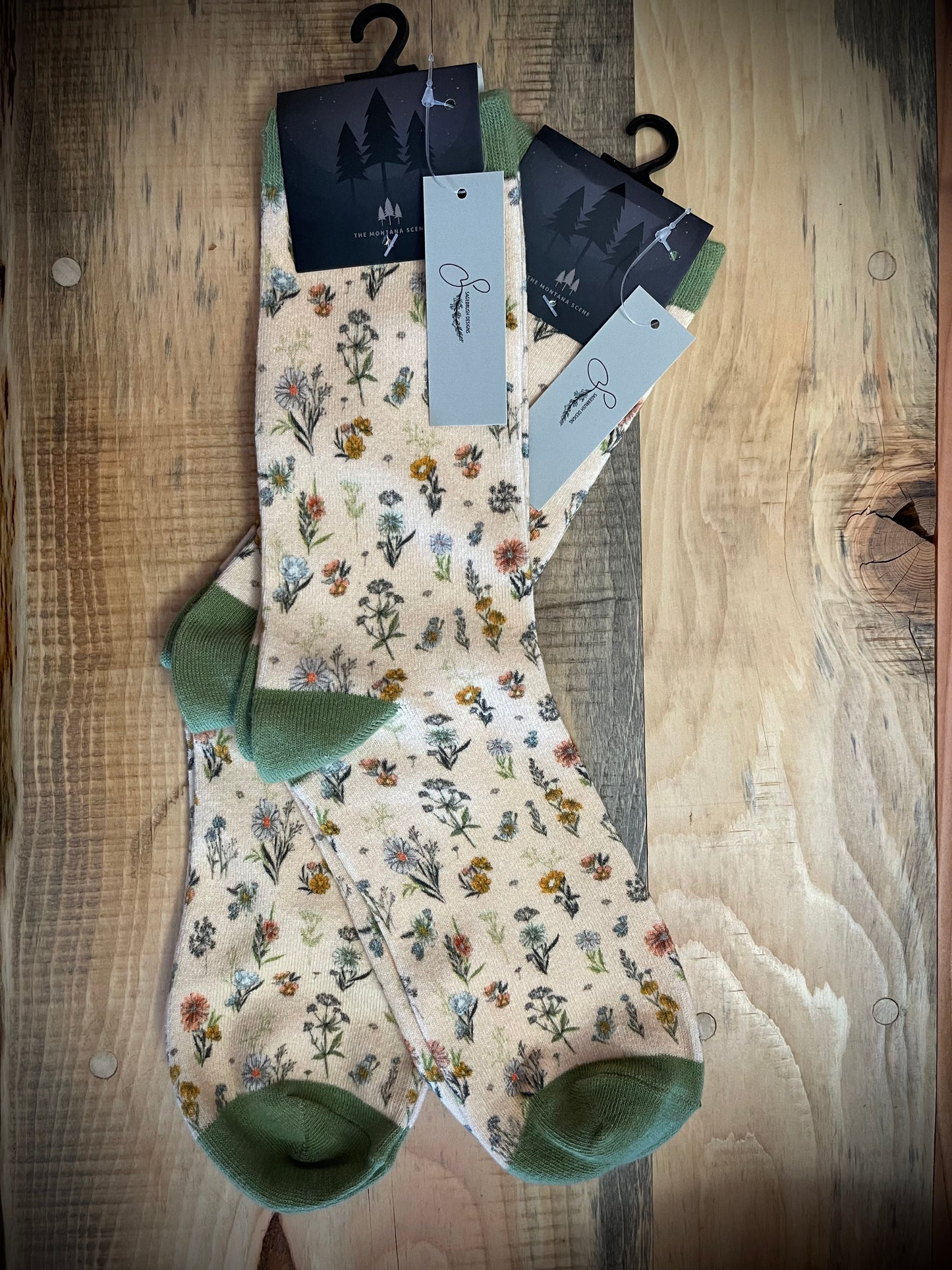 Calcetines unisex florales de primavera