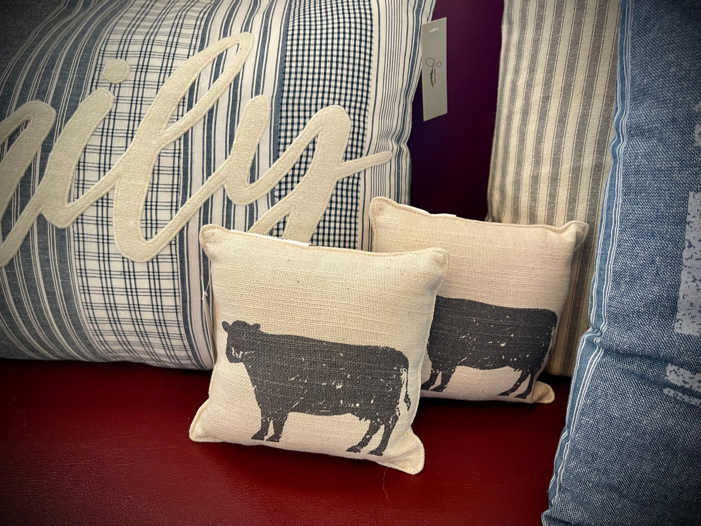 Cow Silhouette Pillow