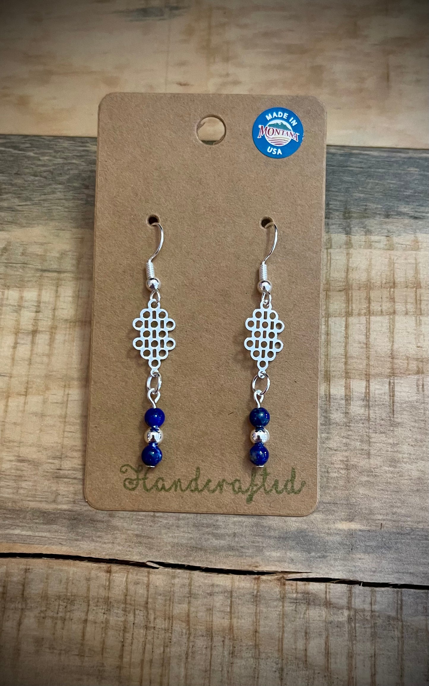 Boucles d'oreilles perlées à la main : Argent