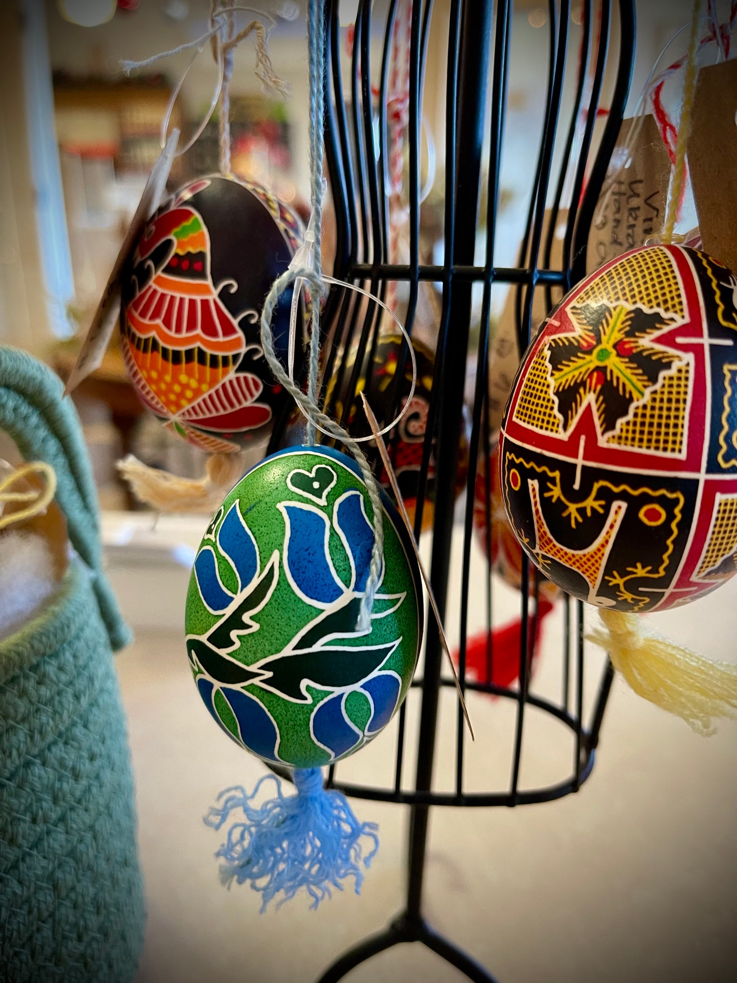 Ukrainian Hand-Painted Egg Ornaments (CW)