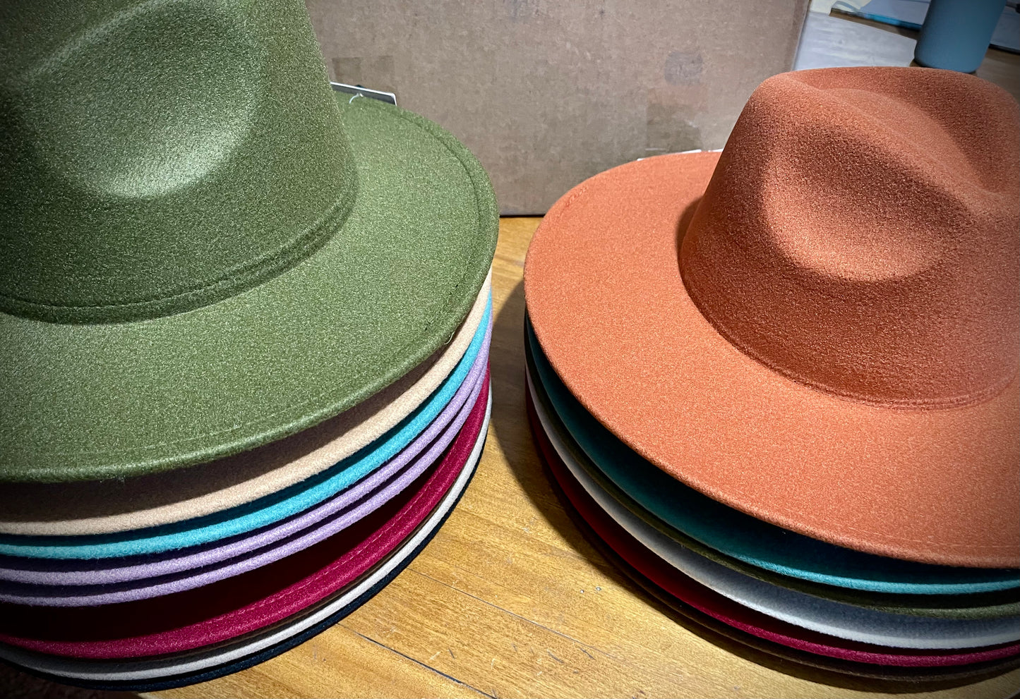 Solid Plain "Panama" Style Hat (3.75" Brim)