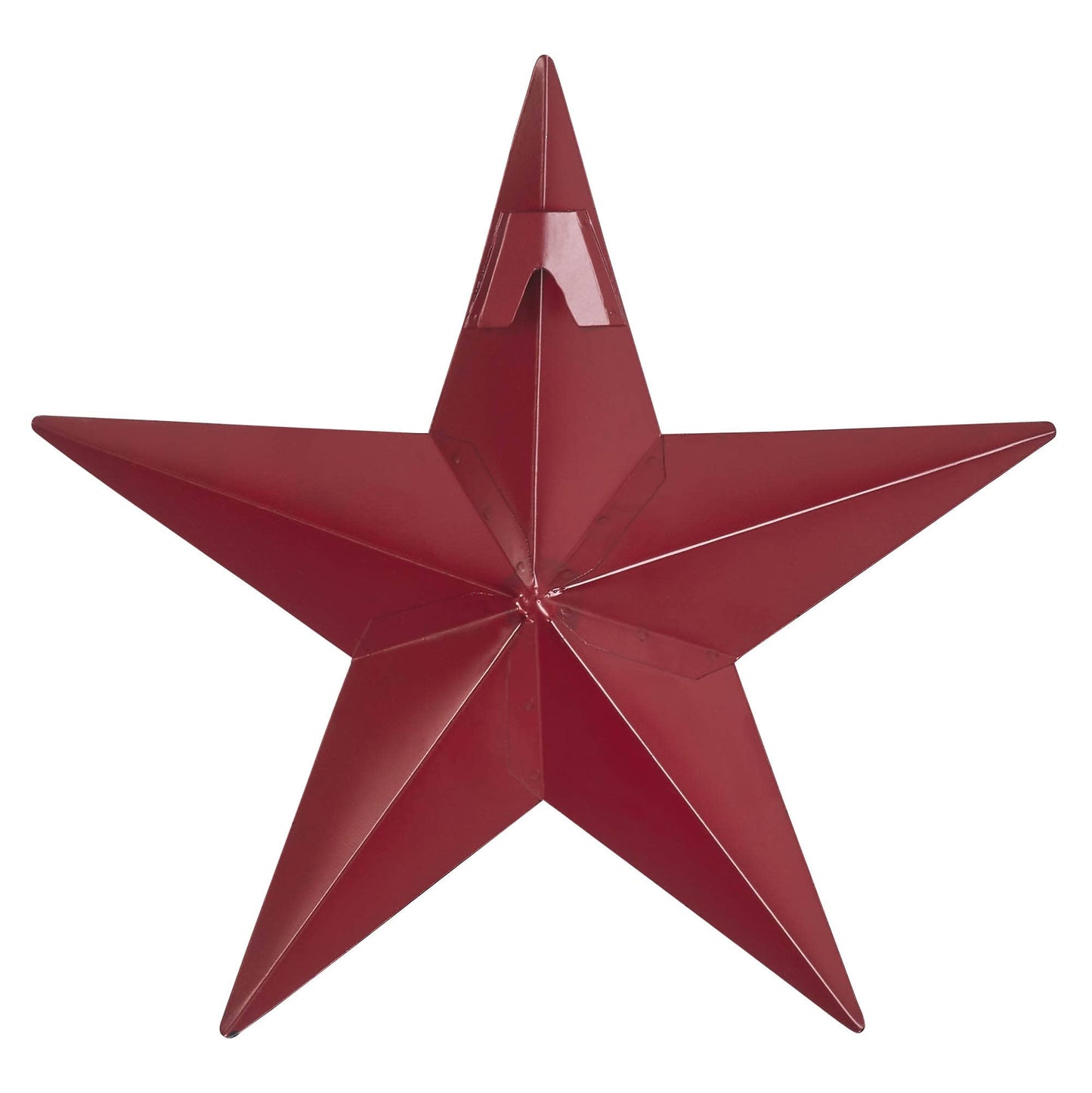 Colgante de pared rojo con estrella de metal facetado (mediano)