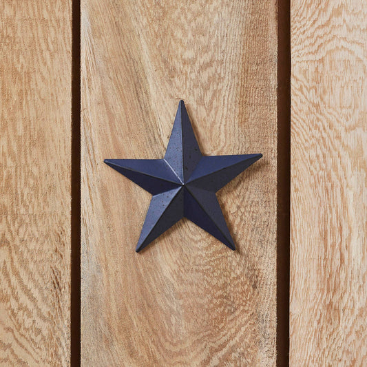 Faceted Metal Star Navy Wall Hanging (Small)