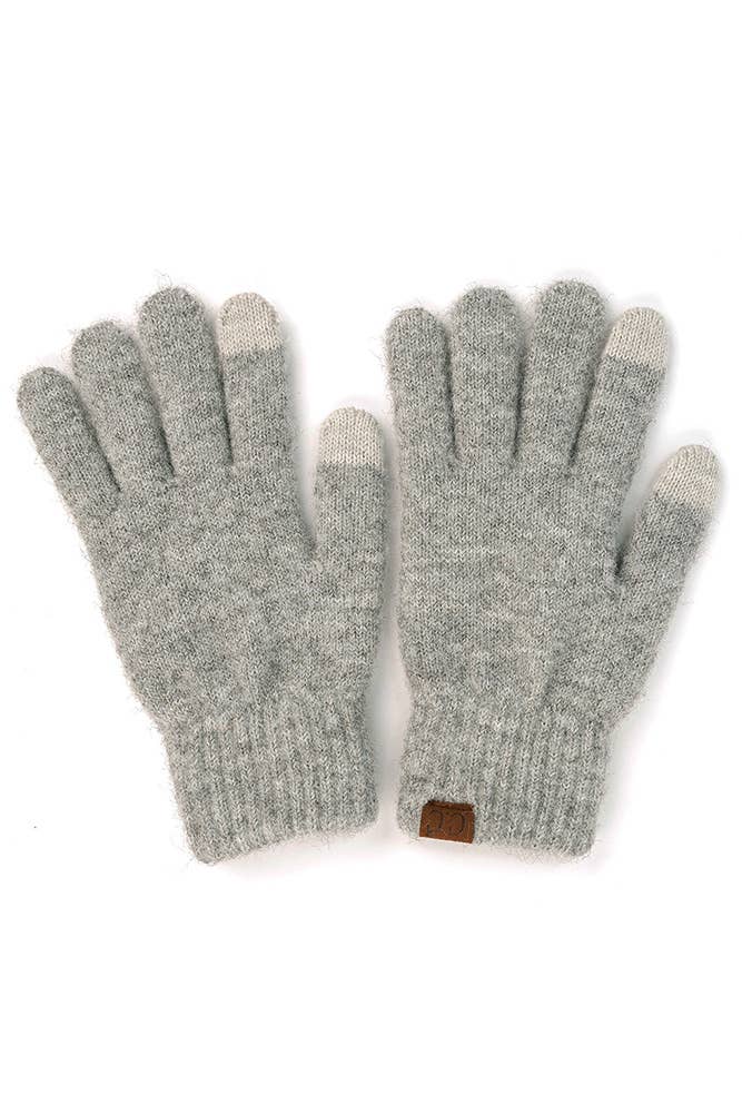 C.C Heather Knit Plain Gloves