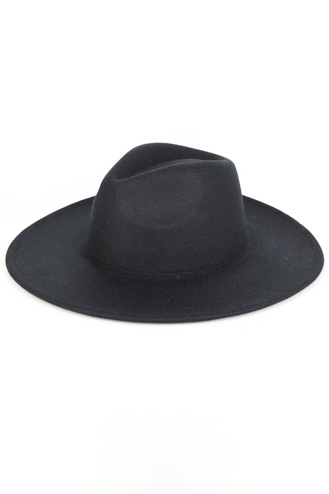 Solid Plain "Panama" Style Hat (3.75" Brim)