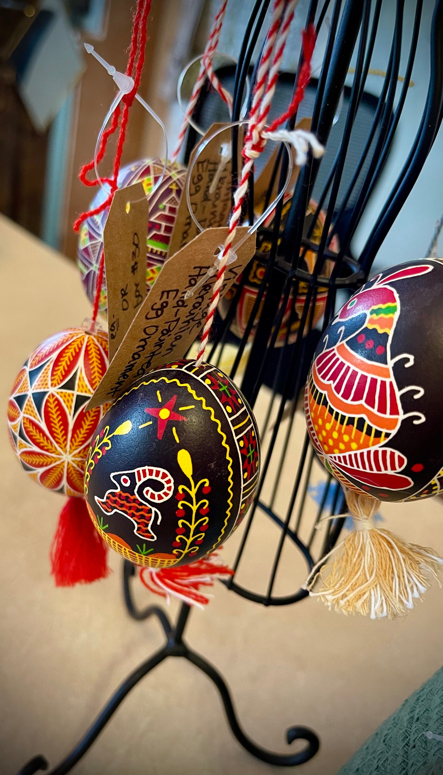 Ukrainian Hand-Painted Egg Ornaments (CW)