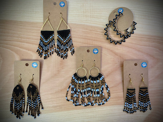 Hand-Beaded Earrings: Seed Beads