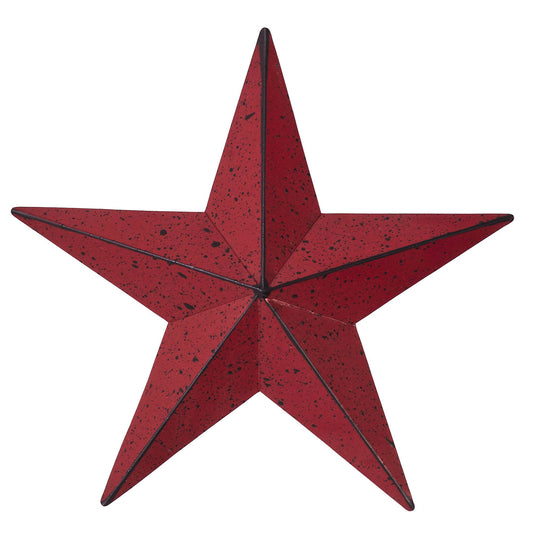 Faceted Metal Star Red Wall Hanging (Medium)