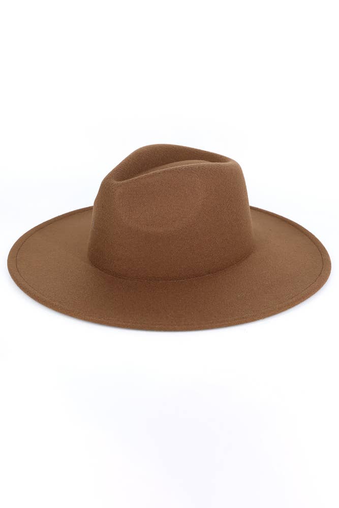 Solid Plain "Panama" Style Hat (3.75" Brim)