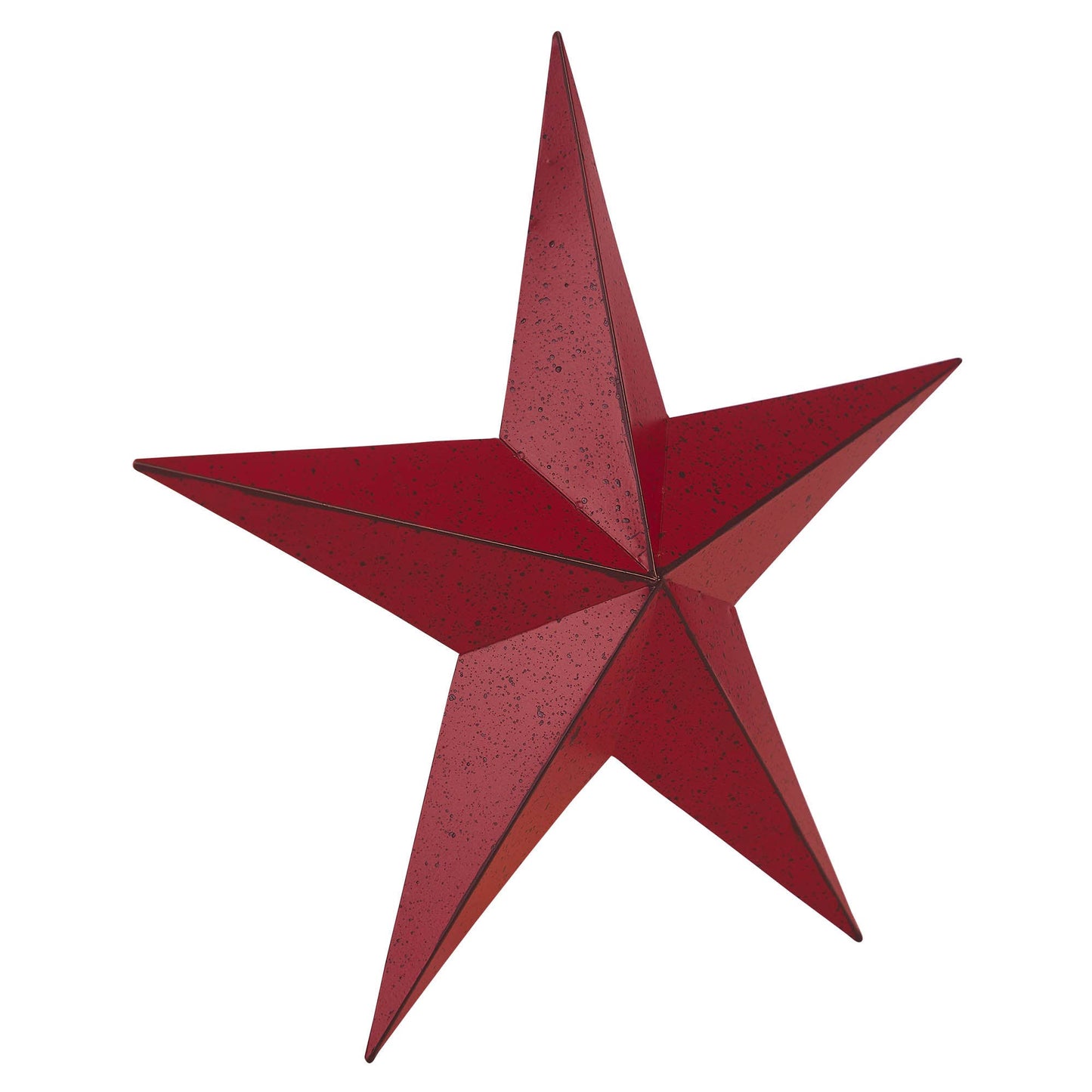 Colgante de pared rojo con estrella de metal facetado (grande)