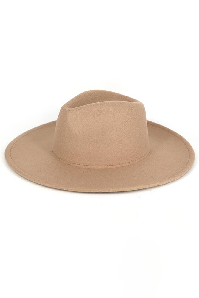 Solid Plain "Panama" Style Hat (3.75" Brim)