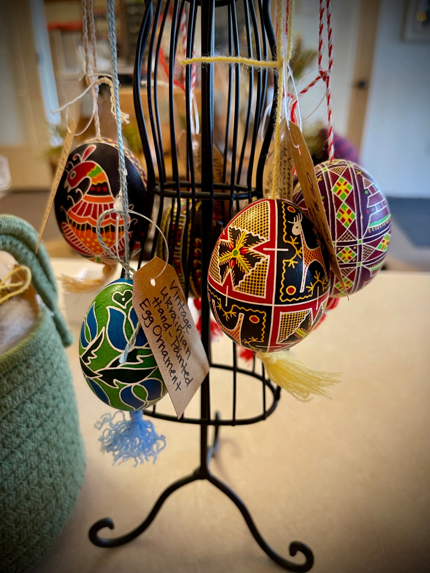 Ukrainian Hand-Painted Egg Ornaments (CW)