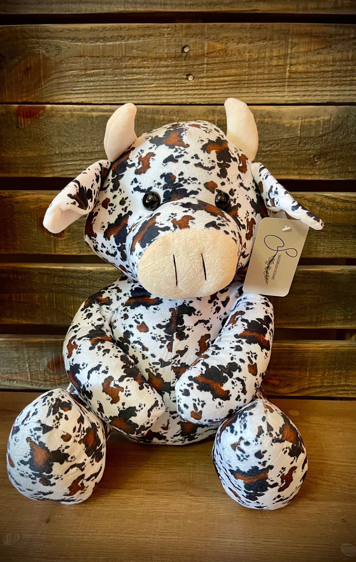 "Farm Pals" Plush Toys- Cow (NEW Large Size Now Available)