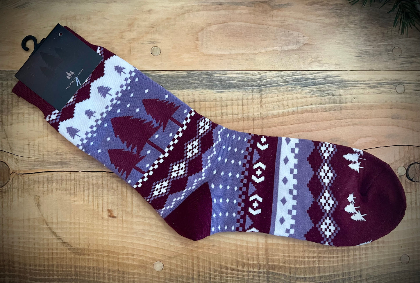 “Three Trees” Montana Unisex Socks - Plum