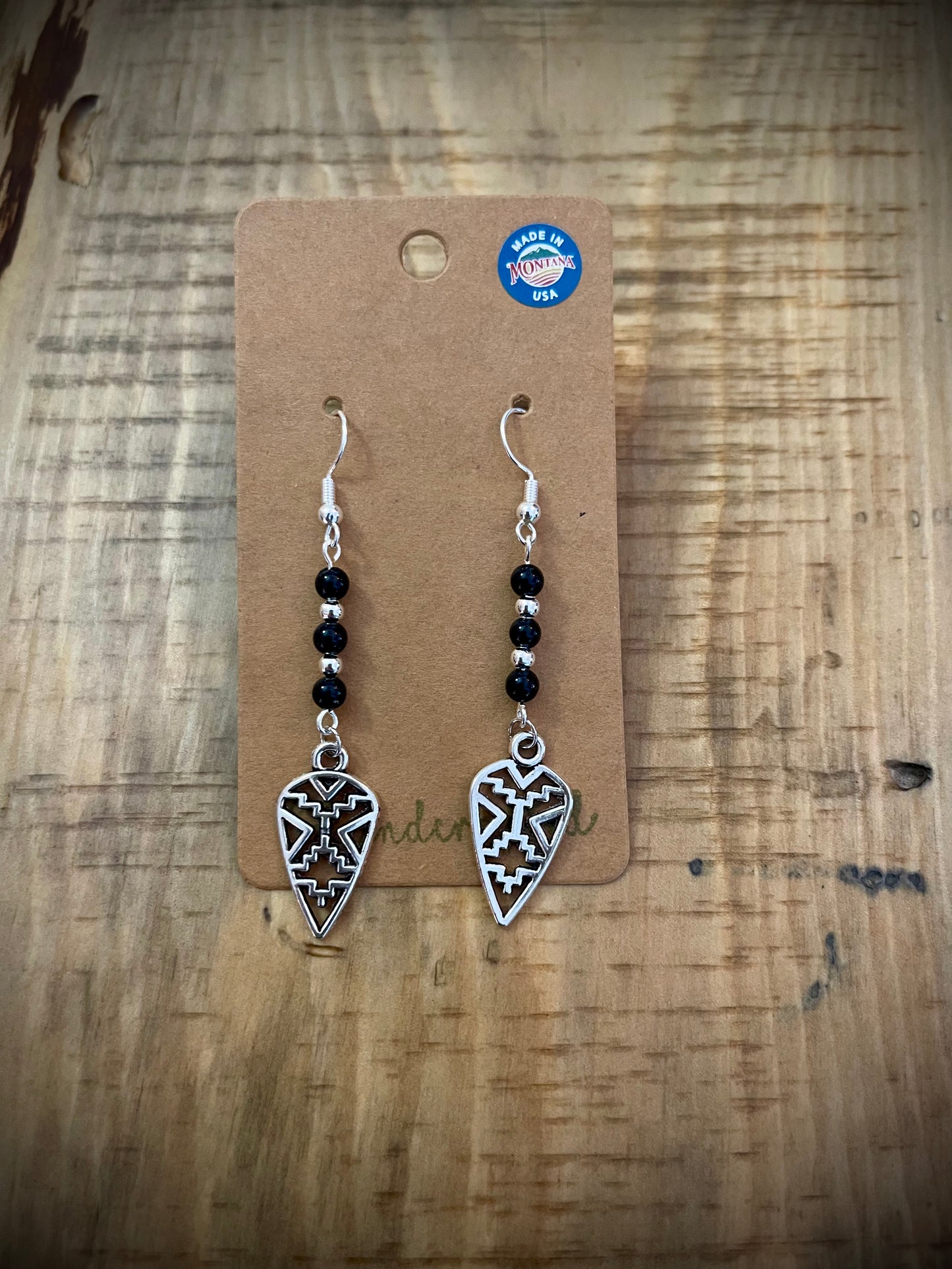 Boucles d'oreilles perlées à la main : Argent