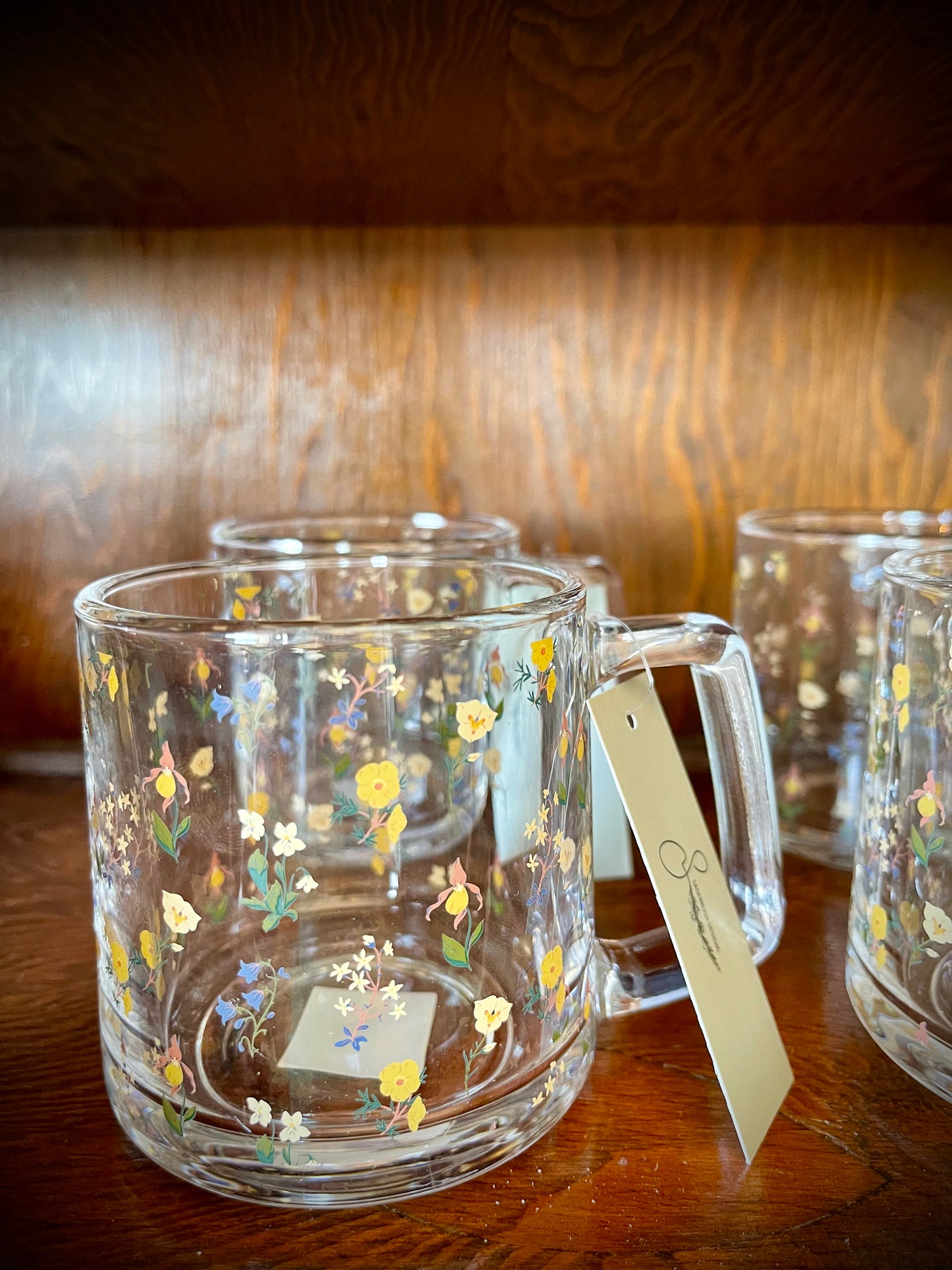 Mountain Wildflower Glass Mug