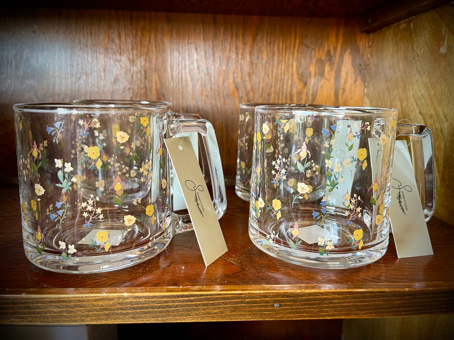 Mountain Wildflower Glass Mug