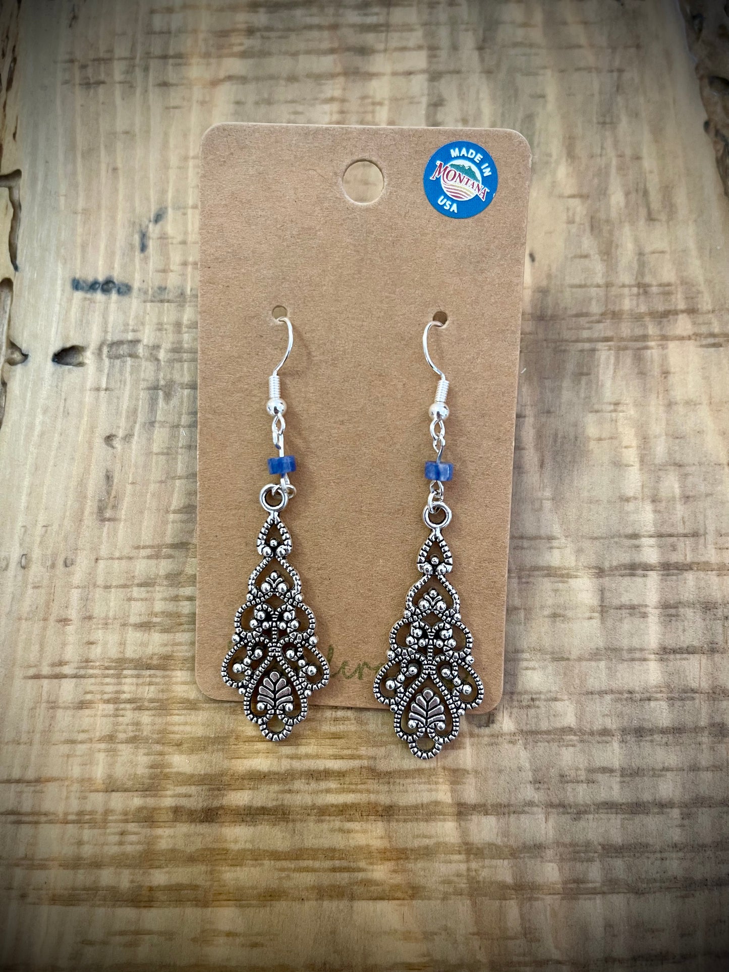 Boucles d'oreilles perlées à la main : Argent