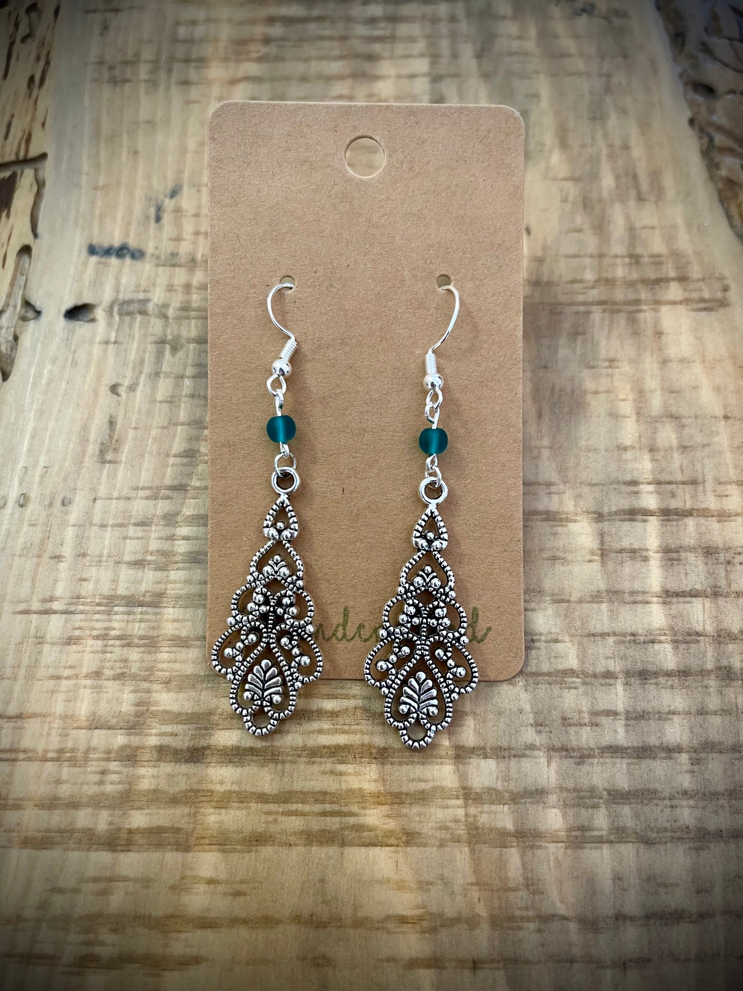 Boucles d'oreilles perlées à la main : Argent