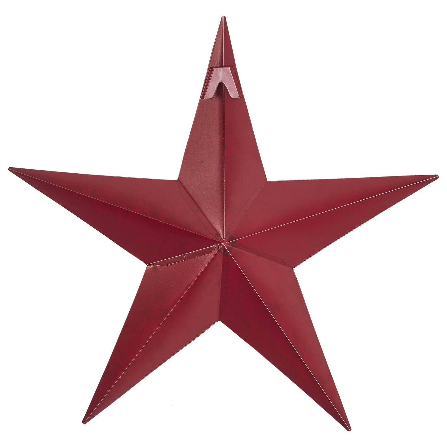 Colgante de pared rojo con estrella de metal facetado (grande)