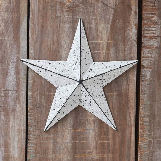 Faceted Metal Star White Wall Hanging (Medium)