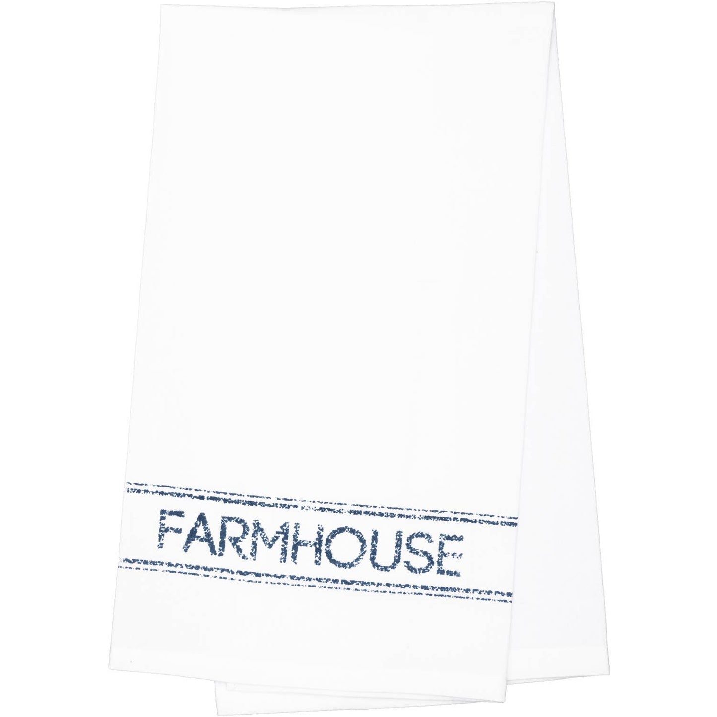 Paño de cocina blanco blanqueado de muselina azul "Farmhouse"