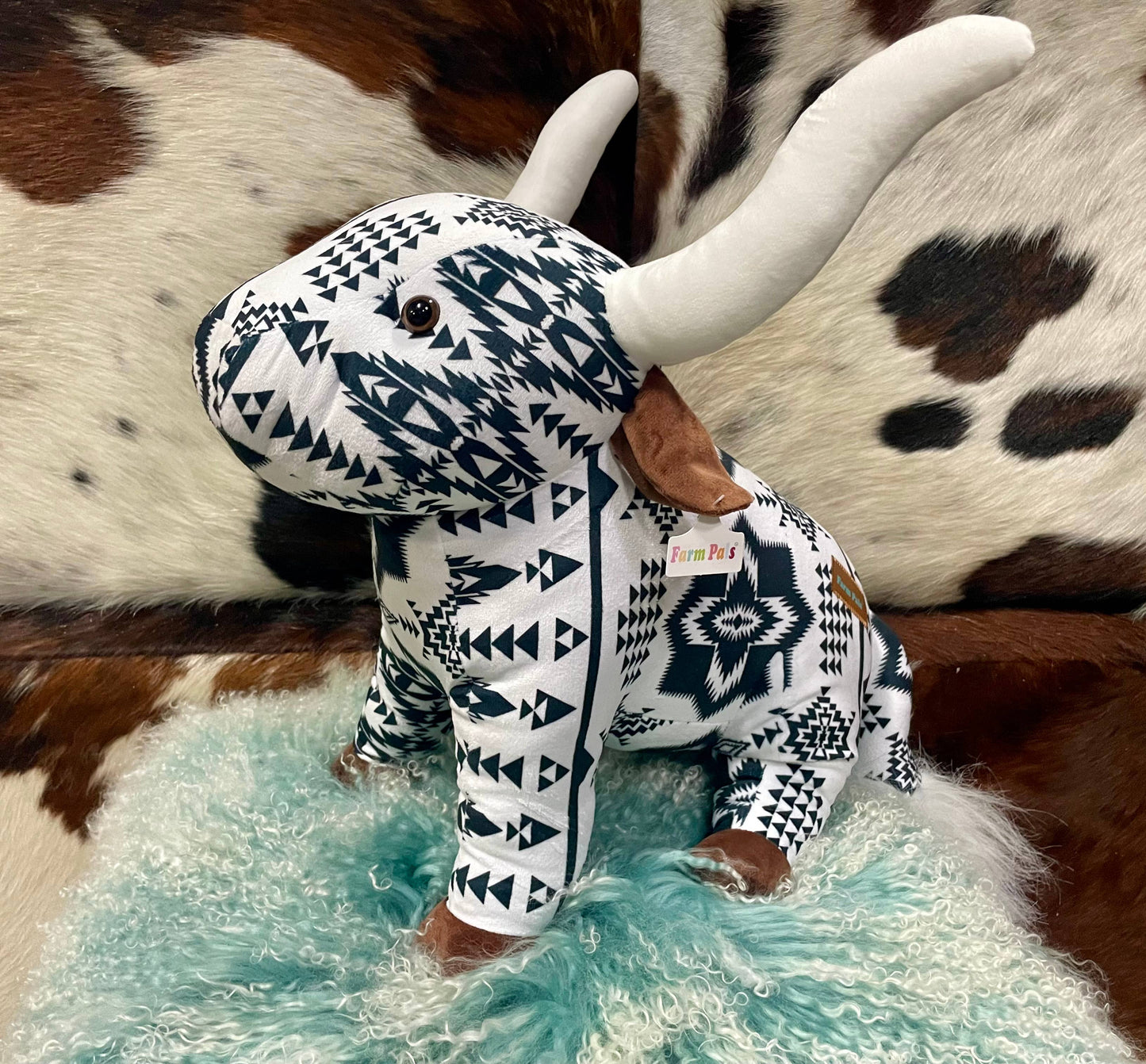 Jouet en peluche « Farm Pals » - Longhorn (taille mini uniquement)