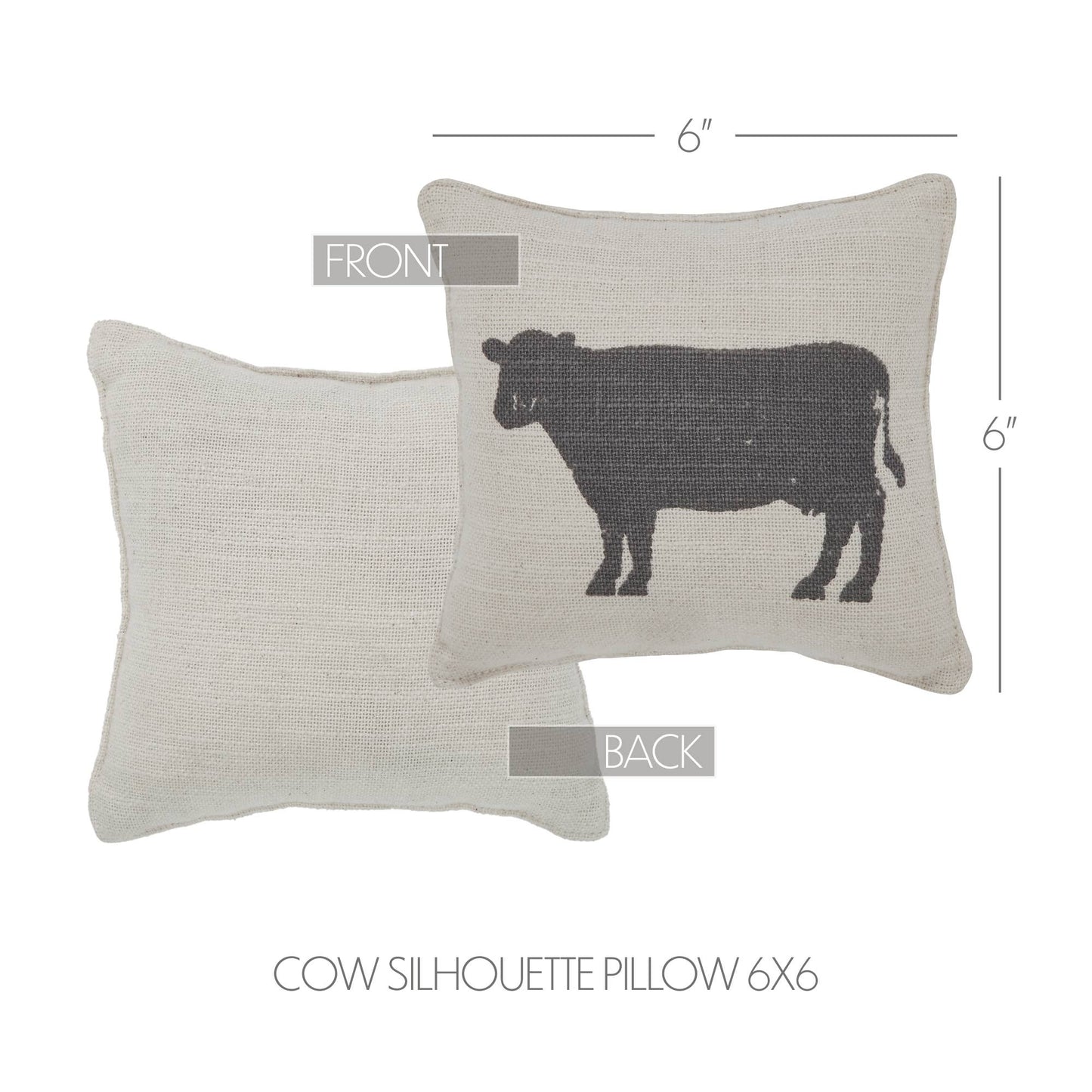 Cow Silhouette Pillow