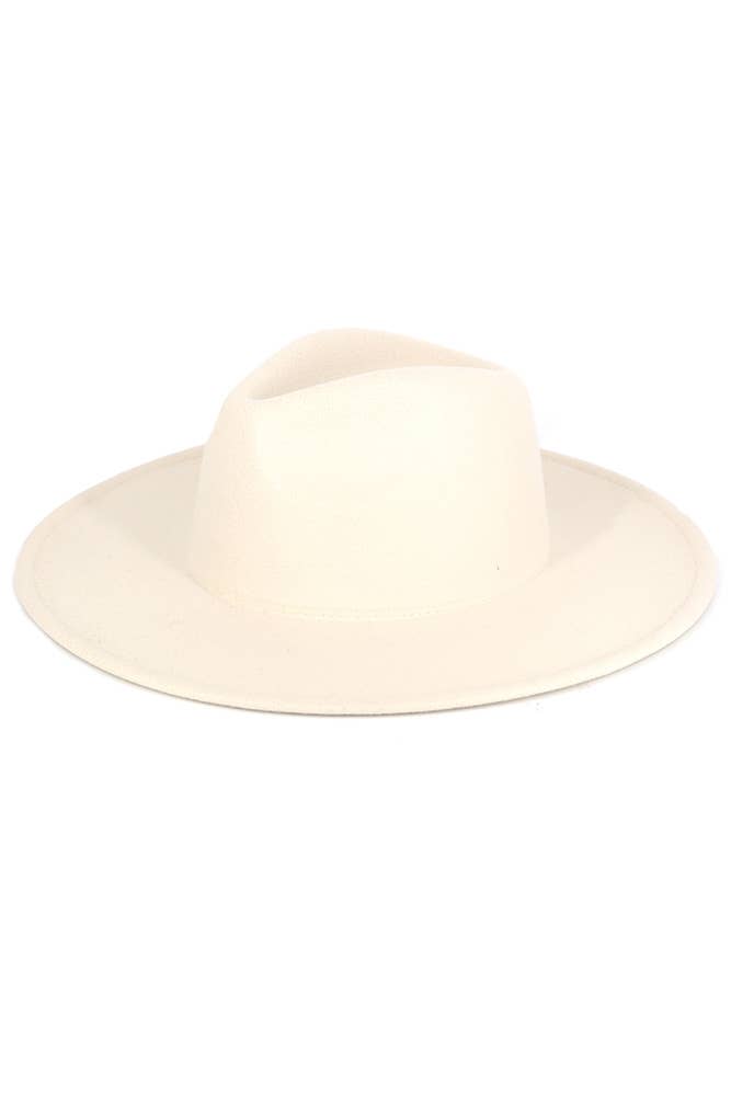 Solid Plain "Panama" Style Hat (3.75" Brim)