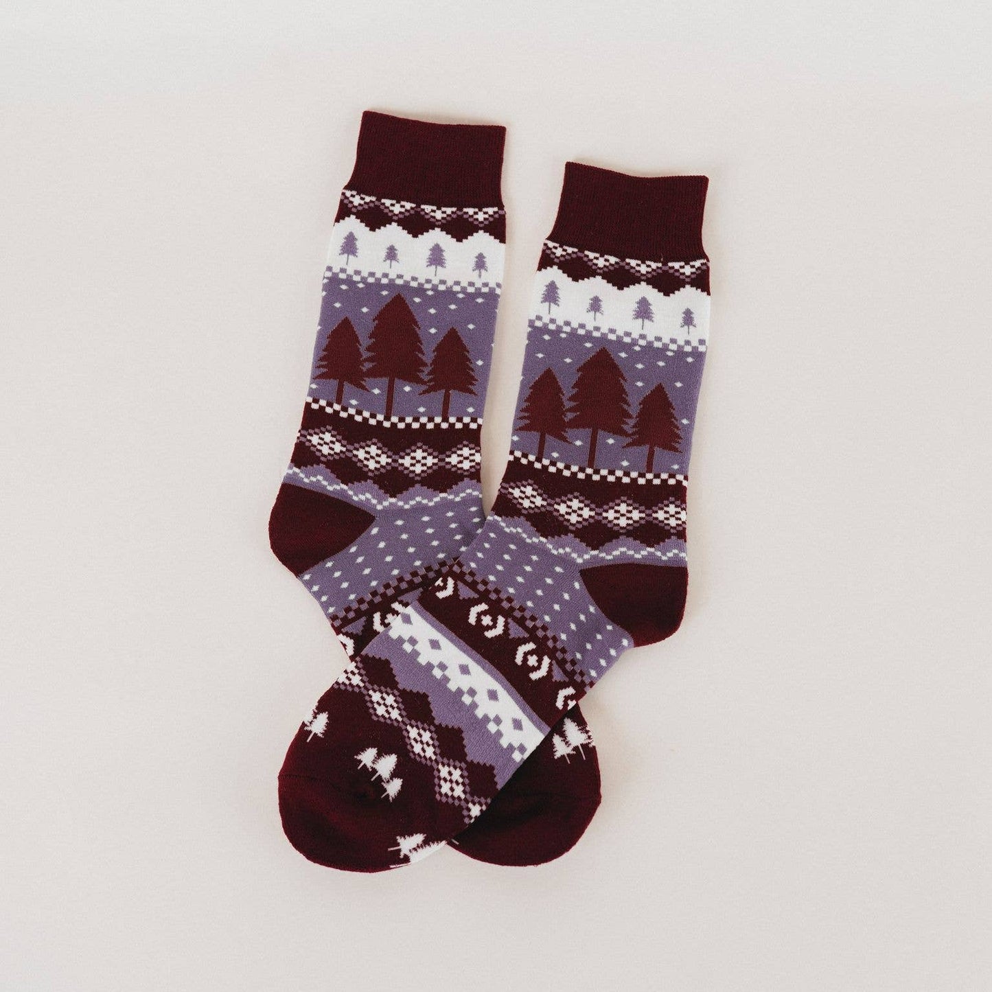 “Three Trees” Montana Unisex Socks - Plum