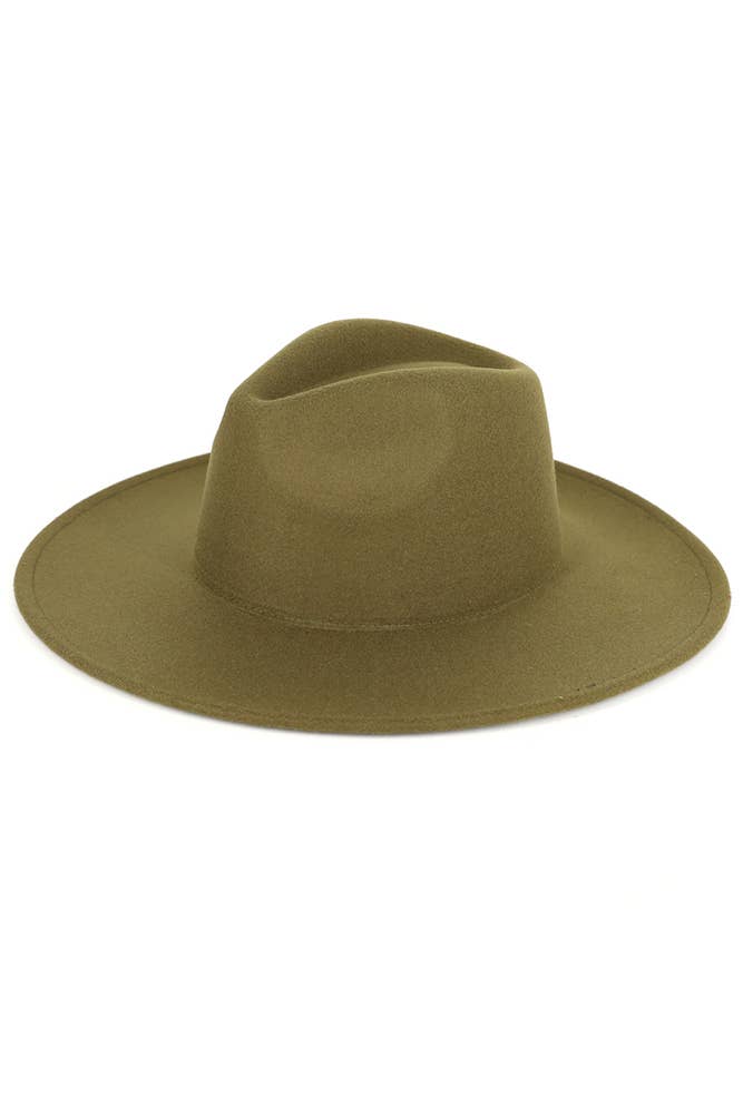 Solid Plain "Panama" Style Hat (3.75" Brim)