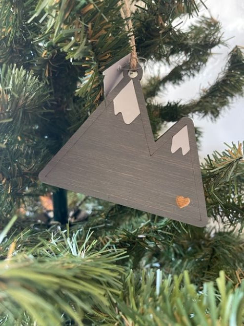 Snowy Mountain Holiday Ornament