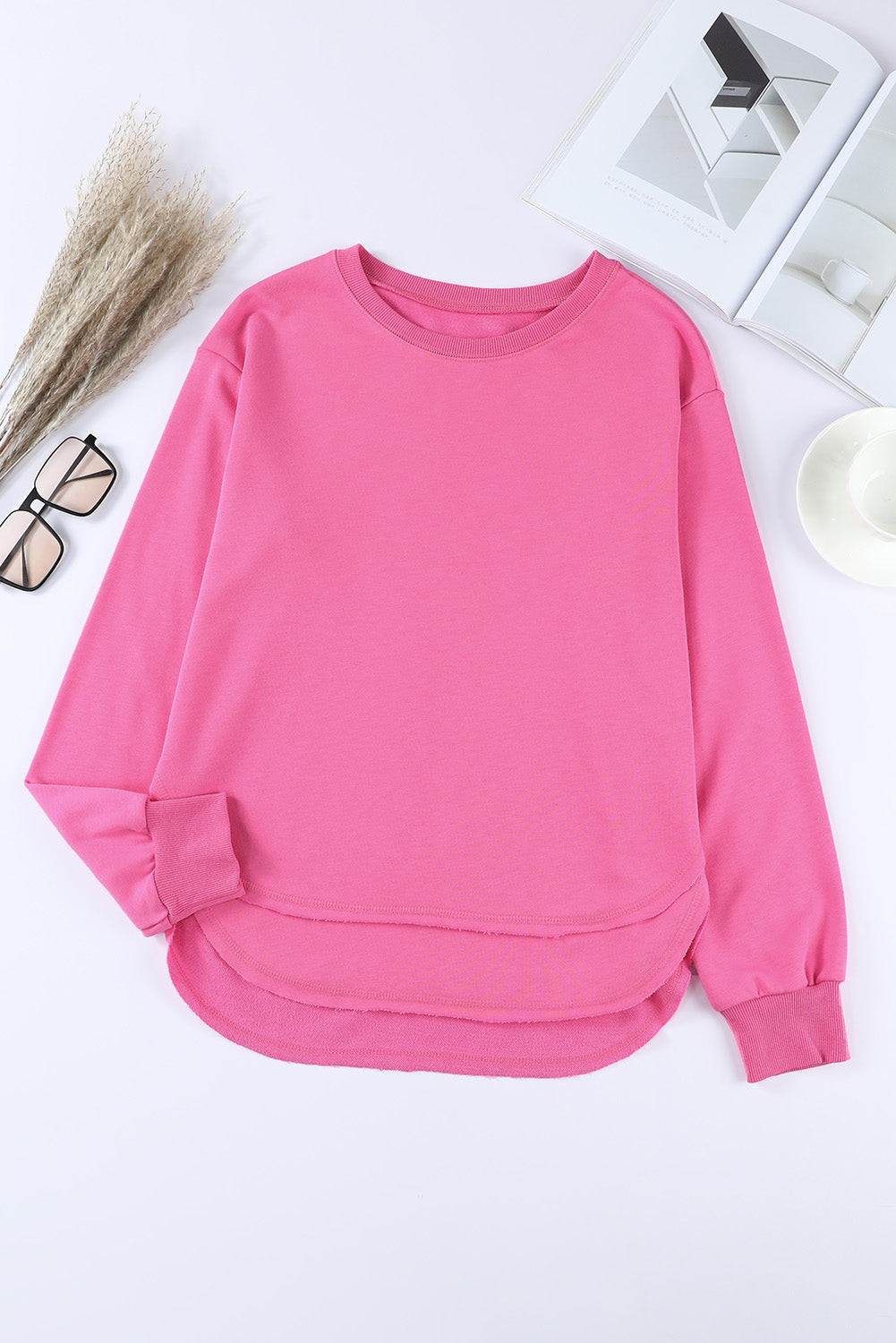 Side Slit Drop Shoulder Sweatshirt (9 colors available)